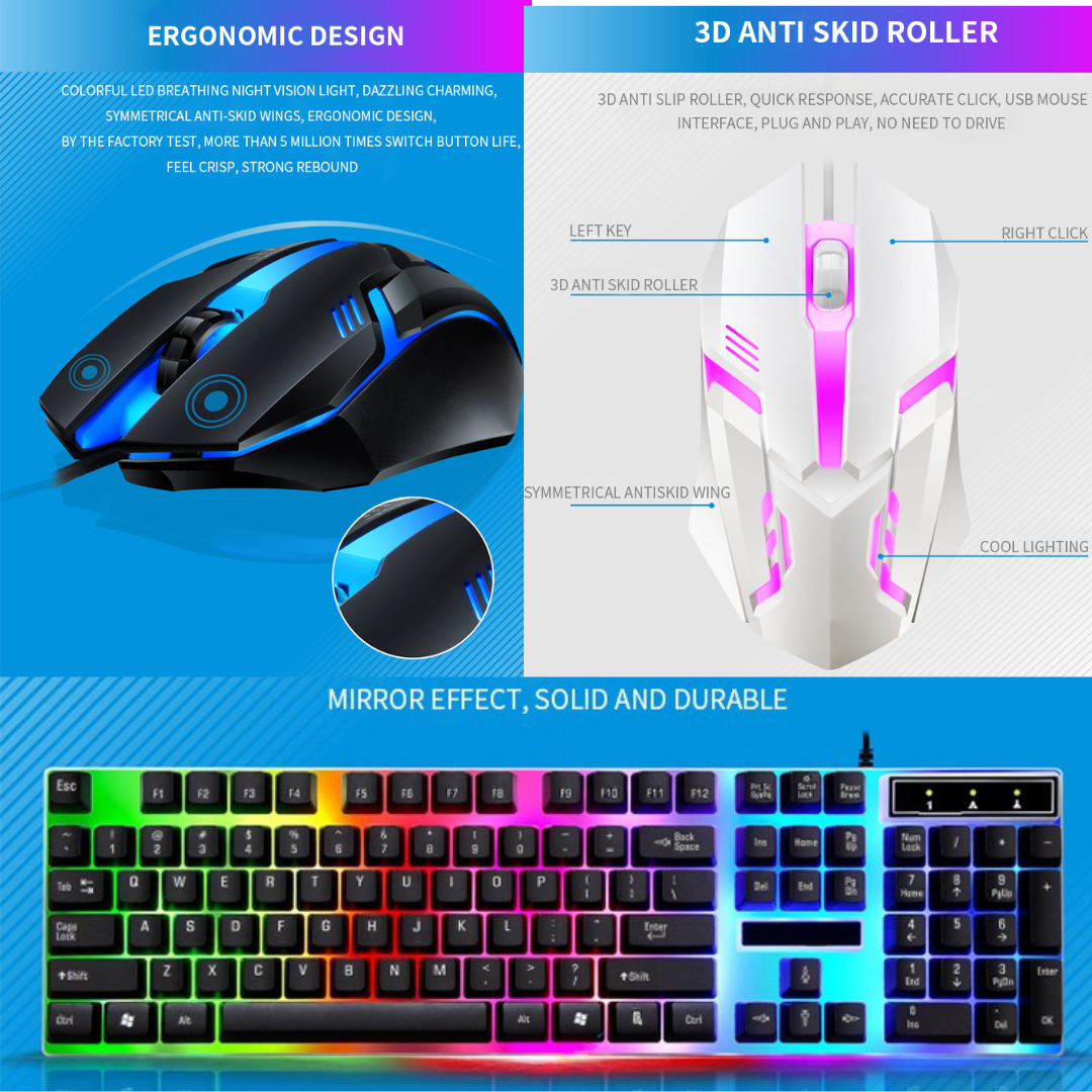 RGB Keyboard And Mouse Combo Set