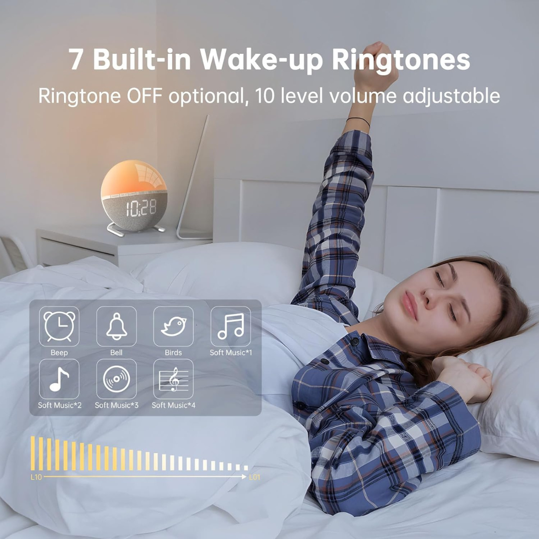 Sunrise Light Alarm Clock With Night Light