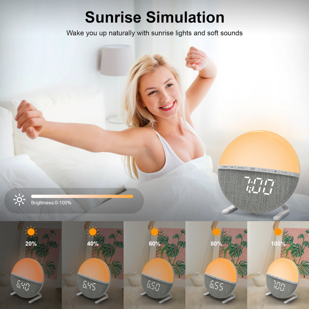 Sunrise Light Alarm Clock With Night Light