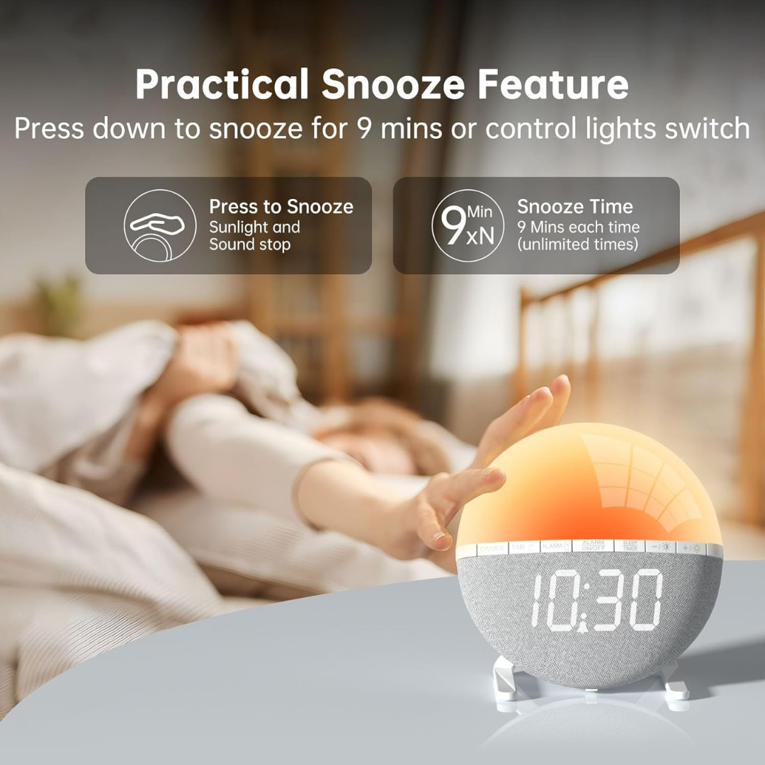 Sunrise Light Alarm Clock With Night Light