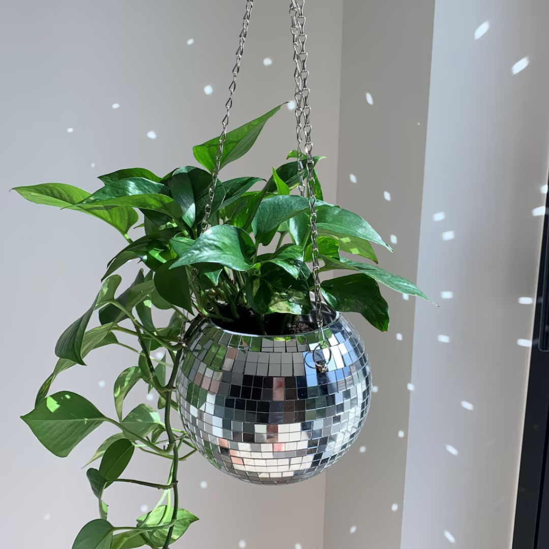 Disco Ball Hanging Planter