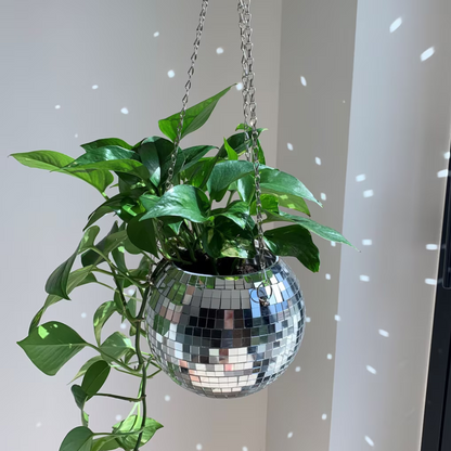 Disco Ball Hanging Planter