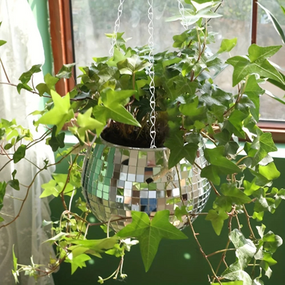 Disco Ball Hanging Planter