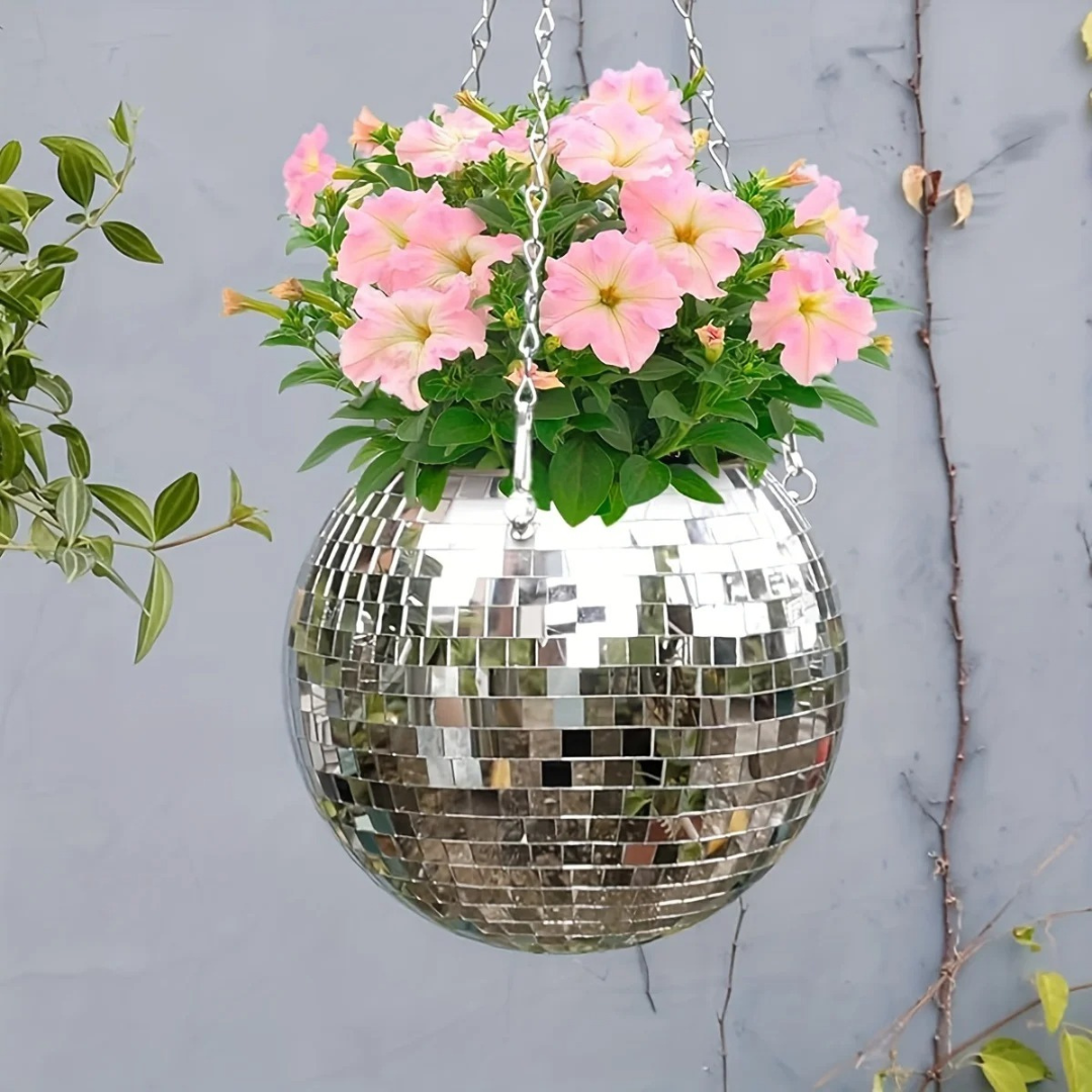 Disco Ball Hanging Planter