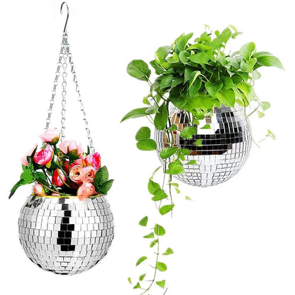 Disco Ball Hanging Planter
