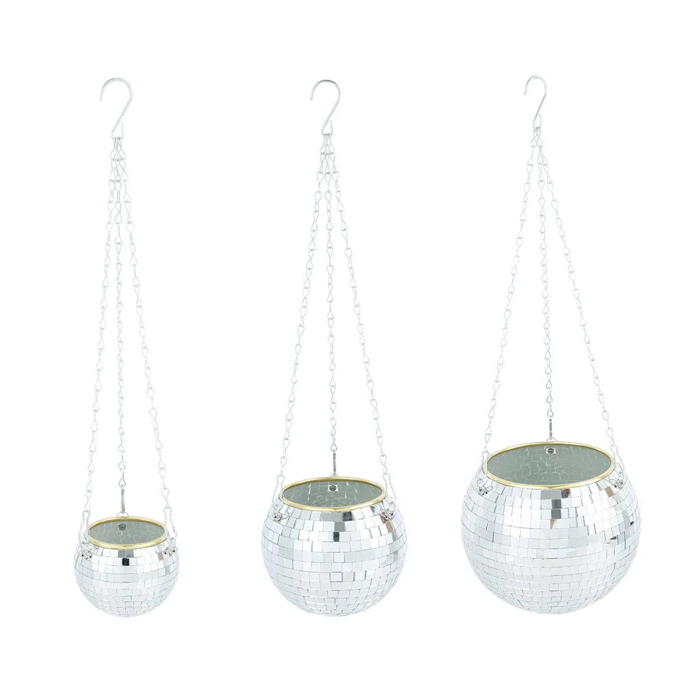 Disco Ball Hanging Planter