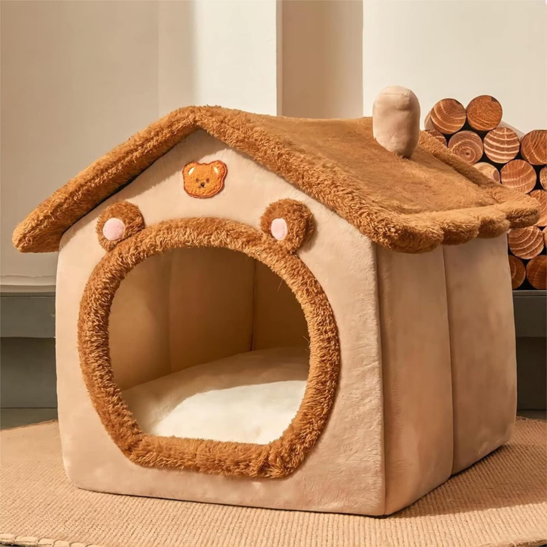 Plush & Washable Foldable Pet House