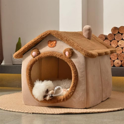 Plush & Washable Foldable Pet House