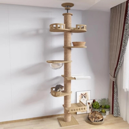 Floor To Ceiling Sturdy Cat Tree