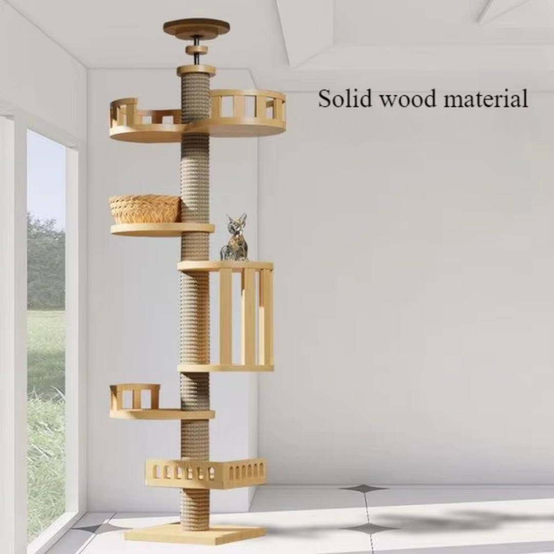 Floor To Ceiling Sturdy Cat Tree