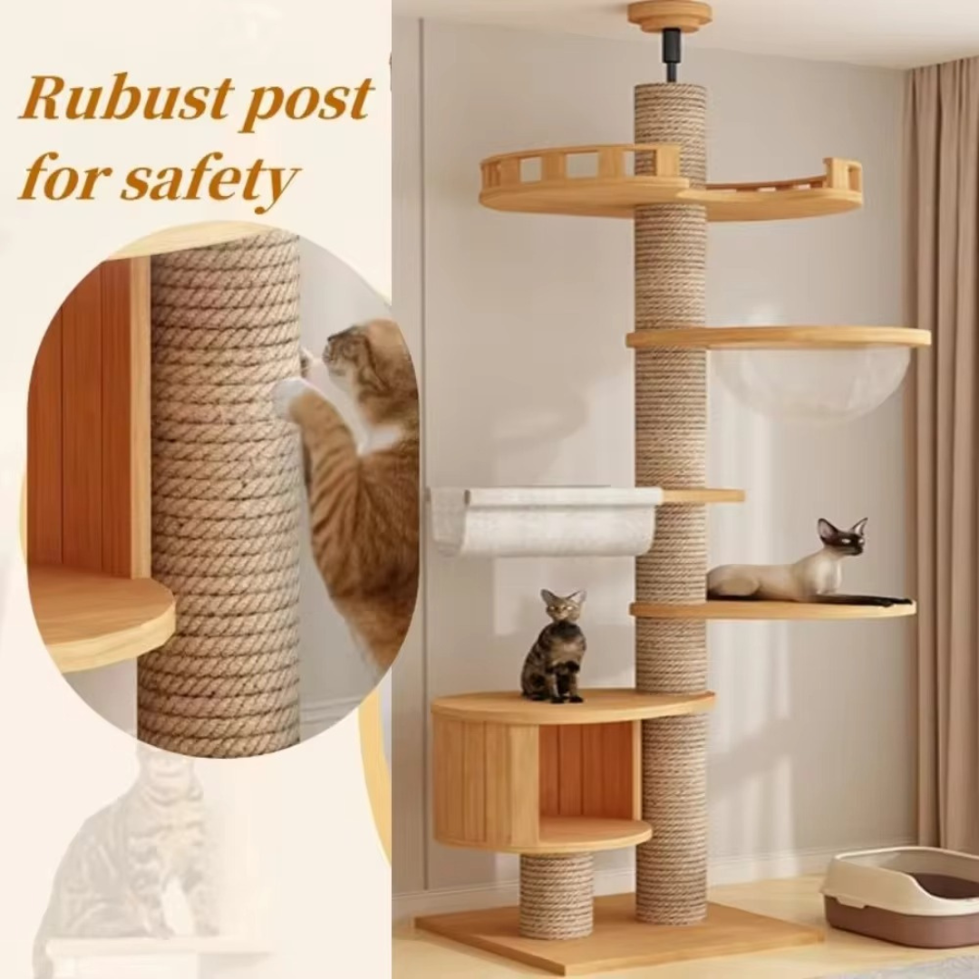 Floor To Ceiling Sturdy Cat Tree
