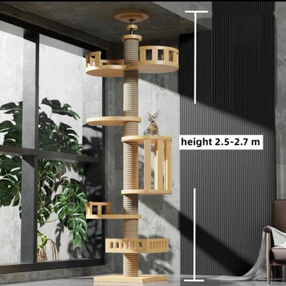 Floor To Ceiling Sturdy Cat Tree